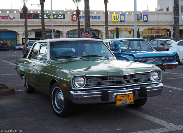 (Almost) Wordless Dashcam Outtake: Ameri-Classics on Their Way To/From a Meeting 2 1973 Green Dodge Dart