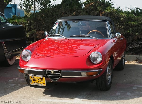 Car Show Classics: It's the Smorgasbord That is Israel's Classic Community 4 1975 Red Alfa Romeo Spider