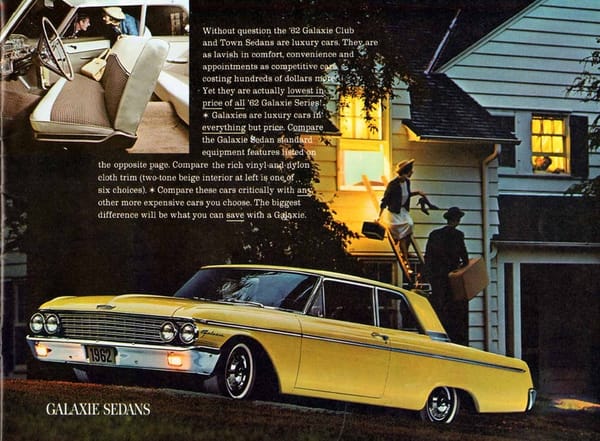 1962 Ford Galaxie 500 - Nice Looking Car, But Not What Buyers Wanted in 1962 9 Ford 1962 galaxie club sedan