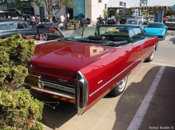 Car Show Classics: It's the Smorgasbord That is Israel's Classic Community 20 1966 Maroon Cadillac Deville Convertible