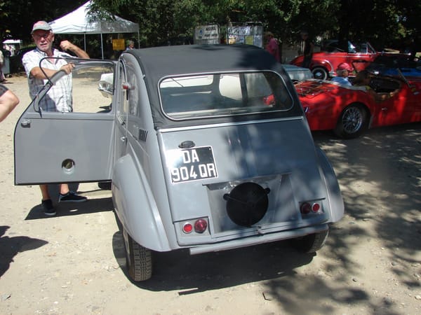 Car Show Classics: At The Chappelle de Vehicules Anciennes At Tonneins, France, For The Fete Of Saint Christopher. 8 Citroen 2CV bi-motor