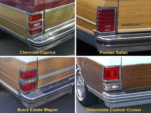 In Motion Classic: 1989 Pontiac Safari – Highway Scenery 9 Tail Light Comparison 2