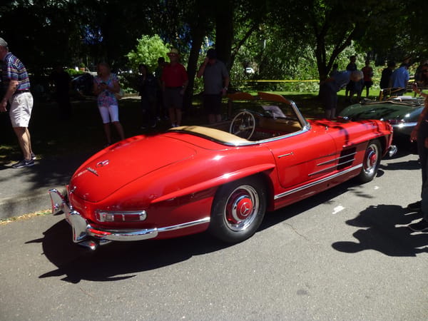 Car Show Classics: Streamlined Sundays: Cars in the Park, Part 3 - Slow Looks at Fast Cars 41 57MB300SLRdstrRed1