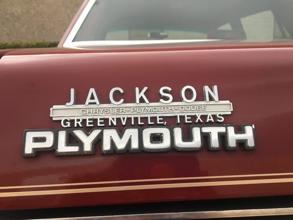 COAL: 1987 Plymouth Gran Fury- Rebel Yell 4 IMG 1724