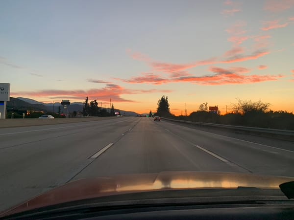 Alfa of a Lifetime: 1991 Alfa Romeo 164 S, Part 3 - The Long Way Back. 2 Sunrise on the way to a Car show in the Alfa