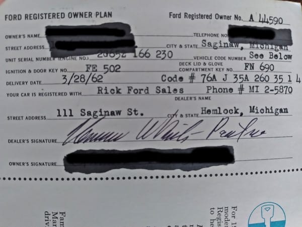 Antique Store Classic: 1962 Ford Owner's Manual, Decoding Some Fella's New Car - Part II 2 20211124 090717