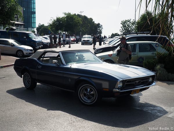 Car Show Classics: It's the Smorgasbord That is Israel's Classic Community 77 1971 Blue Ford Mustang Convertible
