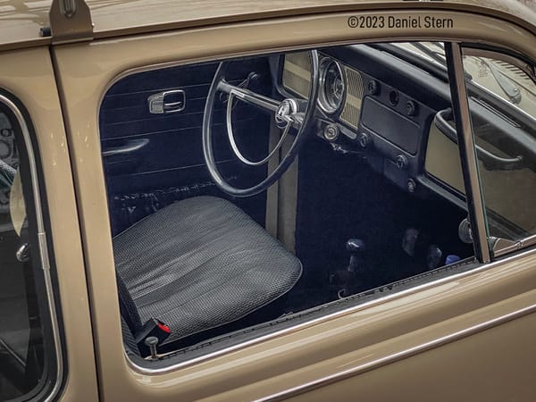 1968 Volkswagen Beetle With Roof Rack - Speaking of Chewing Gum… 7 68 Beetle Interior 7519