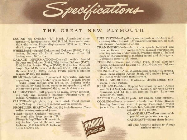 Car Show Classic: 1949 Plymouth Special Deluxe – We Don’t Build Excitement 6 Plymouth brochure specs
