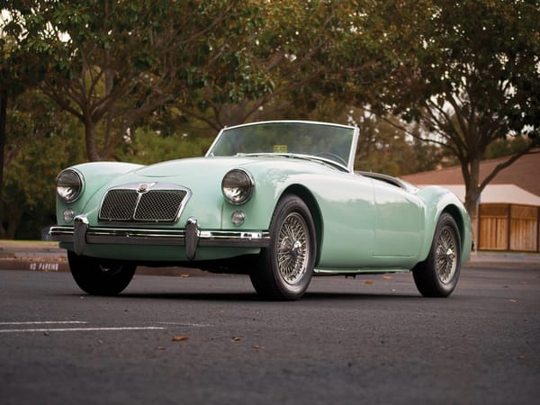 Two Dozen Green Cars And Trucks To Mark The Start of Spring 3 Front 3q view of an Ash Green 1959 MGA roadster