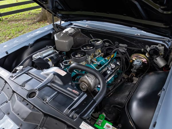 Vintage Car Life Review: 1965 Pontiac Catalina 2+2 421 HO – 2 Plus 2 Does Not Equal GTO 11 Pontiac 421 H.O. Tri-Power engine in a Fontaine Blue 1965 Pontiac Catalina 2+2