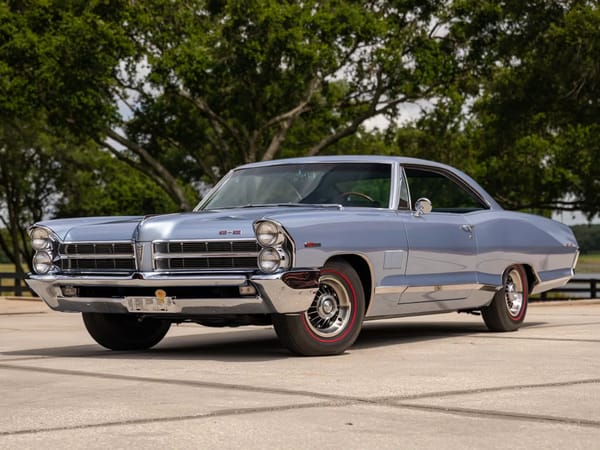 Vintage Car Life Review: 1965 Pontiac Catalina 2+2 421 HO – 2 Plus 2 Does Not Equal GTO 10 Left front 3q view of a Fontaine Blue 1965 Pontiac Catalina 2+2 hardtop
