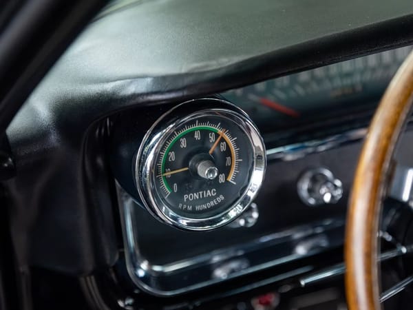 Vintage Car Life Review: 1965 Pontiac Catalina 2+2 421 HO – 2 Plus 2 Does Not Equal GTO 12 Tachometer on the dashboard of a 1965 Pontiac Catalina 2+2