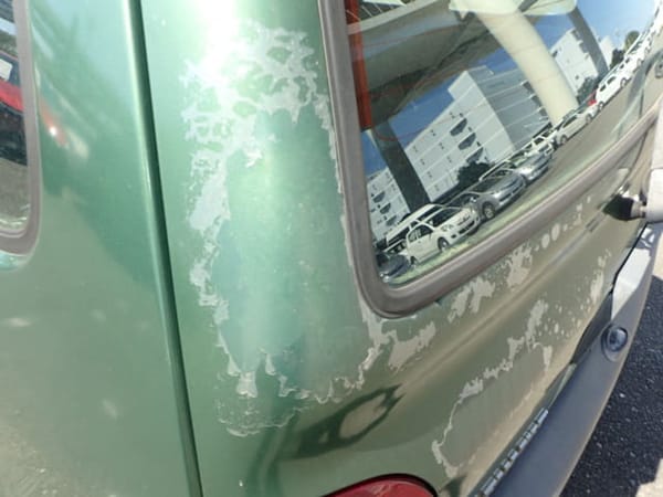 Importing My 1996 Renault Twingo Home: Five Weeks, One Tiny Renault and a Lot of Second-Guessing 10 Peeling clear coat.