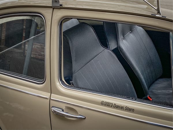 1968 Volkswagen Beetle With Roof Rack - Speaking of Chewing Gum… 8 68 Beetle Interior 2a 7520