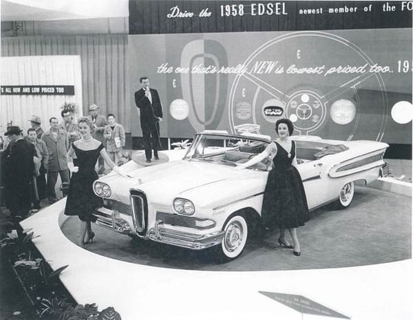 Curbside Classic: 1957 Ford Thunderbird - The Most Perfectly Styled American Car Of The 1950s? 29 1958 Edsel At Detroit Auto Show