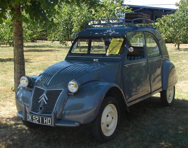 Car Show Classics: At The Chappelle de Vehicules Anciennes At Tonneins, France, For The Fete Of Saint Christopher. 3 Citroen 2CV