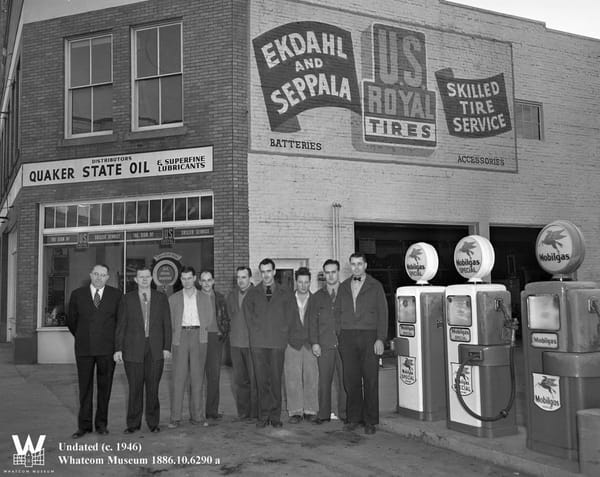 Vintage Photos: Evolution Of An Old Time Service Station In Washington 5 8 Whatcom Museum 1996.10.6290 a