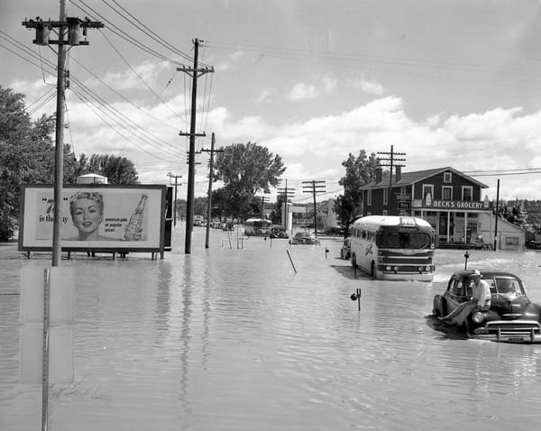 Vintage Snapshots: Flooding 3 flood cedar city july 4 1951