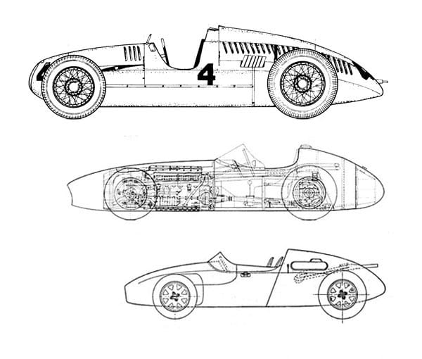 Automotive History: Jack Brabham - You Make Your Own Luck 22 linedrawings