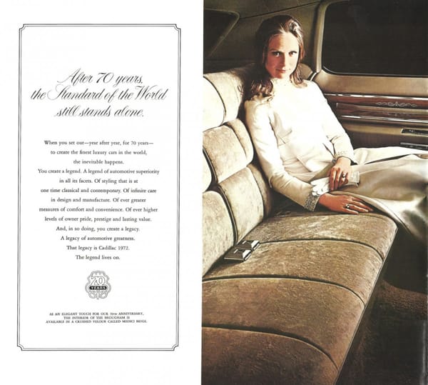 Curbside Classic: 1973 Oldsmobile Ninety-Eight Regency – Nice Car, Fabulous Seats 6 1972 Cadillac Brochure 01