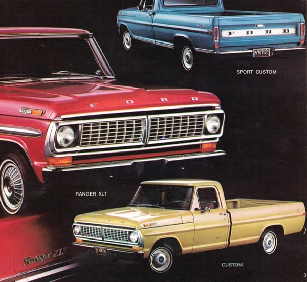 COAL: The '70 F-100 -- From Pony Car to Pickup 2 70 Ford Custom Brochure Photo