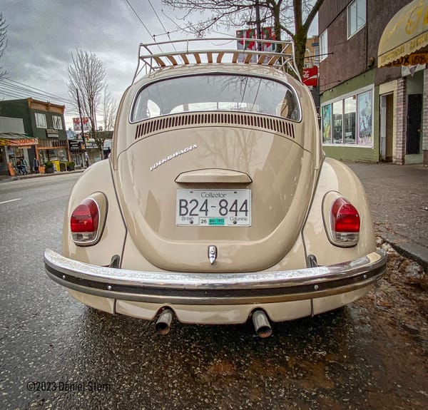 1968 Volkswagen Beetle With Roof Rack - Speaking of Chewing Gum… 16 68 Beetle Rear 7518