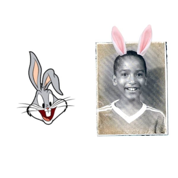 Bugs Bunny & Me in the third grade.