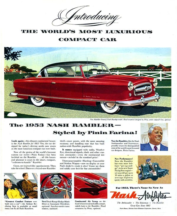 Junkyard Classic/Automotive History: 1955 Rambler Cross Country - How Rambler Won The Compact And Price Wars Of The 1950's And Saved AMC 37 Rambler 1953 pinin 2