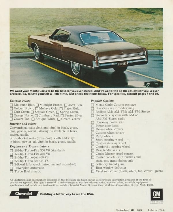 montecarlo options list
