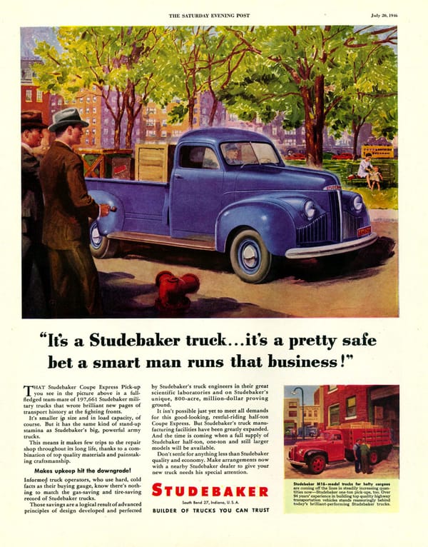 1949 Studebaker 2R-5 Pickup: Two All-New Trucks In One (Studebaker's First And Last) 4 1946 Studebaker Truck Ad 04