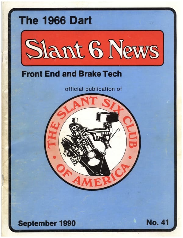 COAL: 1962 Dodge Lancer, Part I - A Start 2 SL6 News 10 90 cover