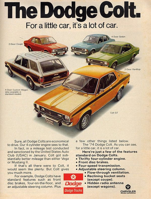 1974 Dodge Colt Ad