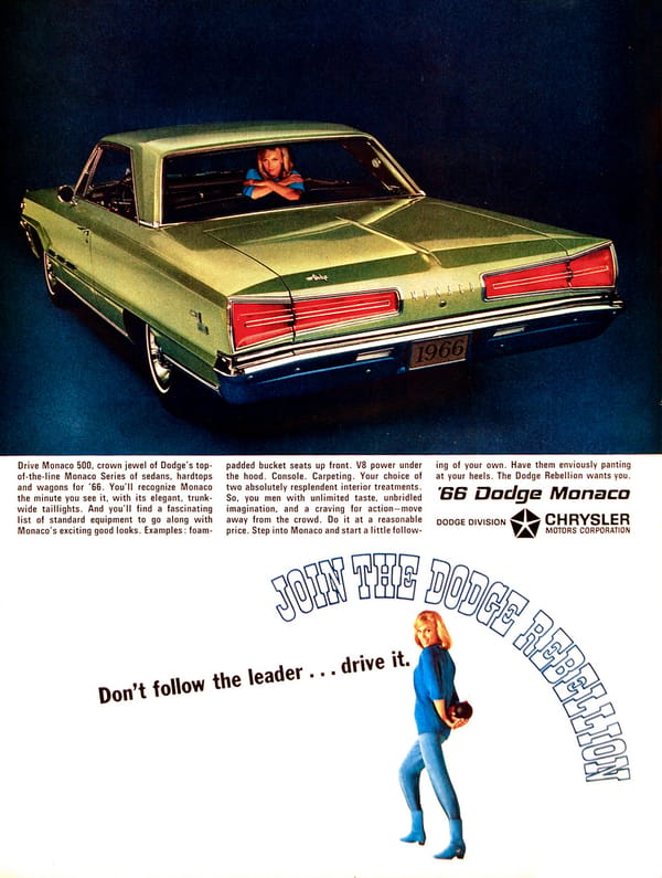 Curbside Classic: 1977 Dodge Royal Monaco Brougham - La Fin De La Ligne 4 1966 Dodge Ad 02