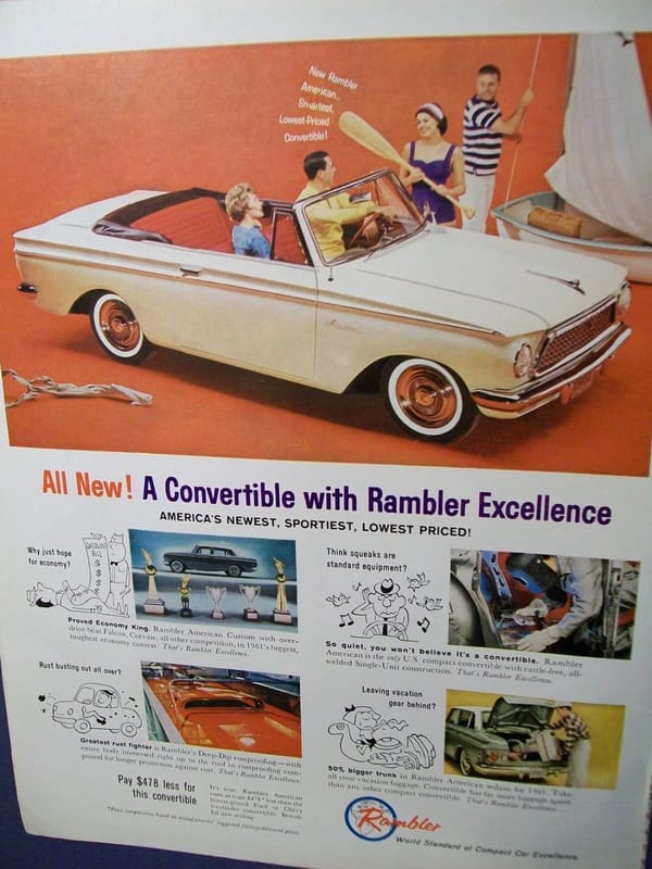 Curbside Find: 1962 Rambler American 400 - America's Ugliest Convertible Still Manages To Be Cute 6 a 62 r ad