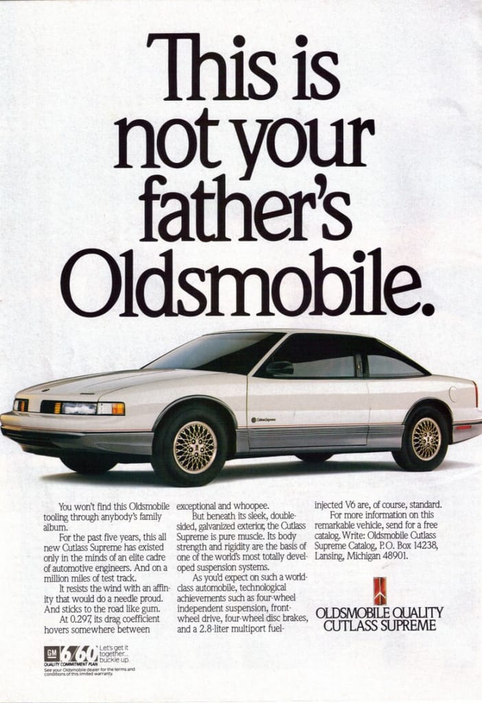 1997 Oldsmobile Regency - The Last Of The White-Walled Oldsmobiles 2 1988 Oldsmobile Ad-02