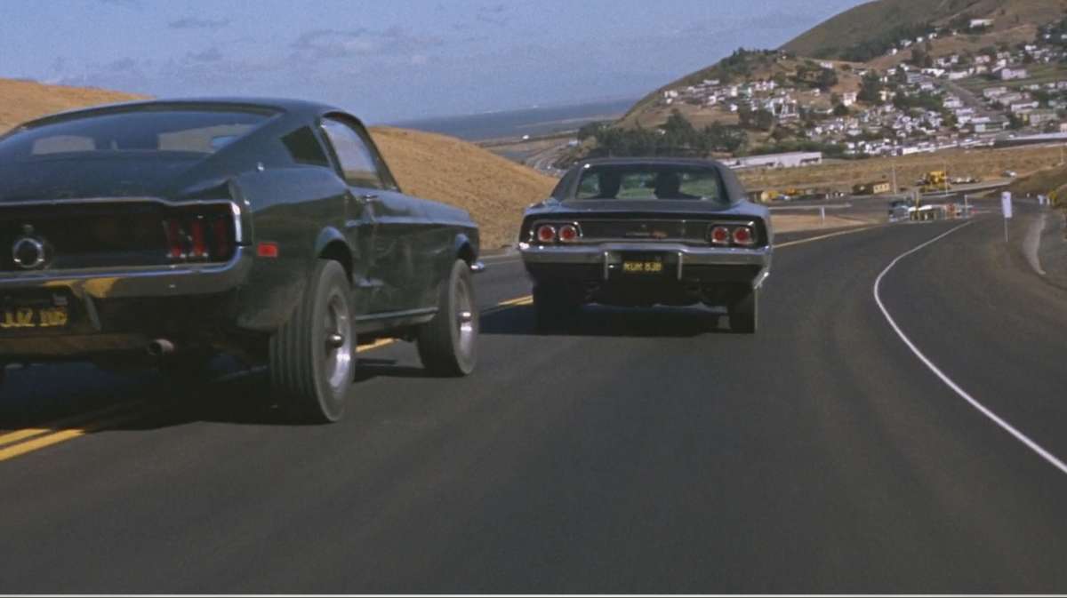 1968 Bullitt Movie Photo – Steve McQueen Mustang & Dodge Charger – 5x7 Print