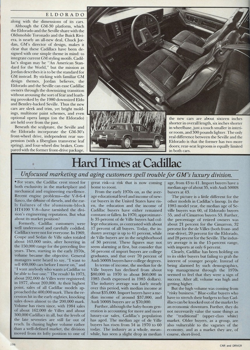 rear legroom comparison cars on Vintage Scoop 1986 Seville And Eldorado If You Don T Have Anything Nice To Say Curbside Classic