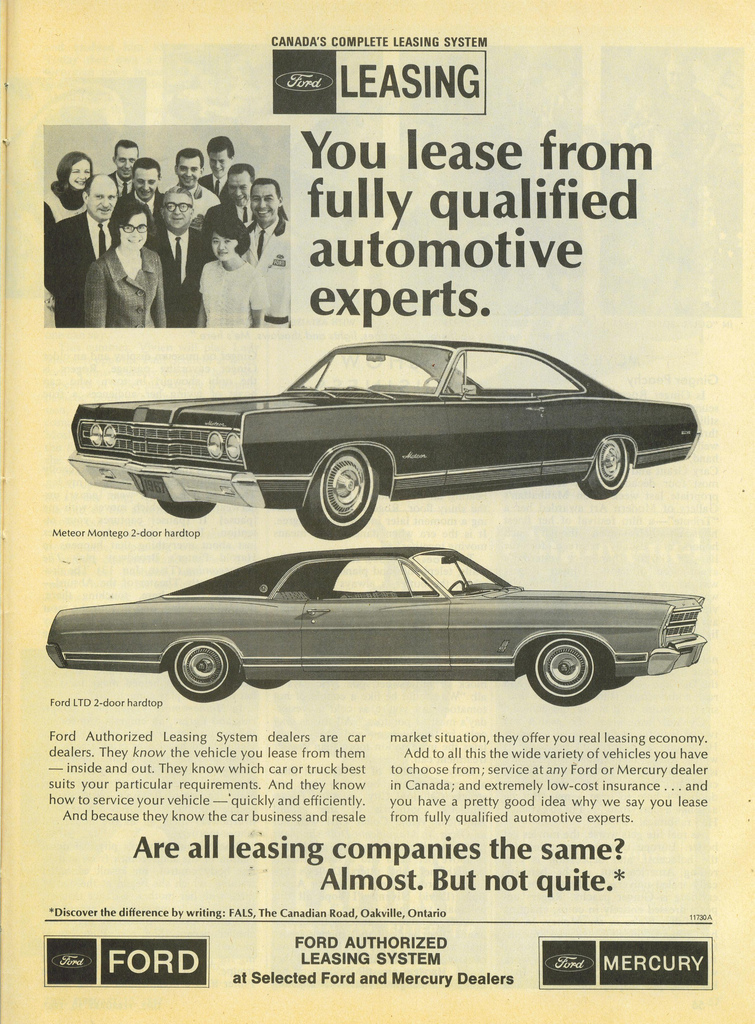 1967 Meteor 22-page BIG Canada Car Sales Brochure Rideau Montcalm S-33 Montego