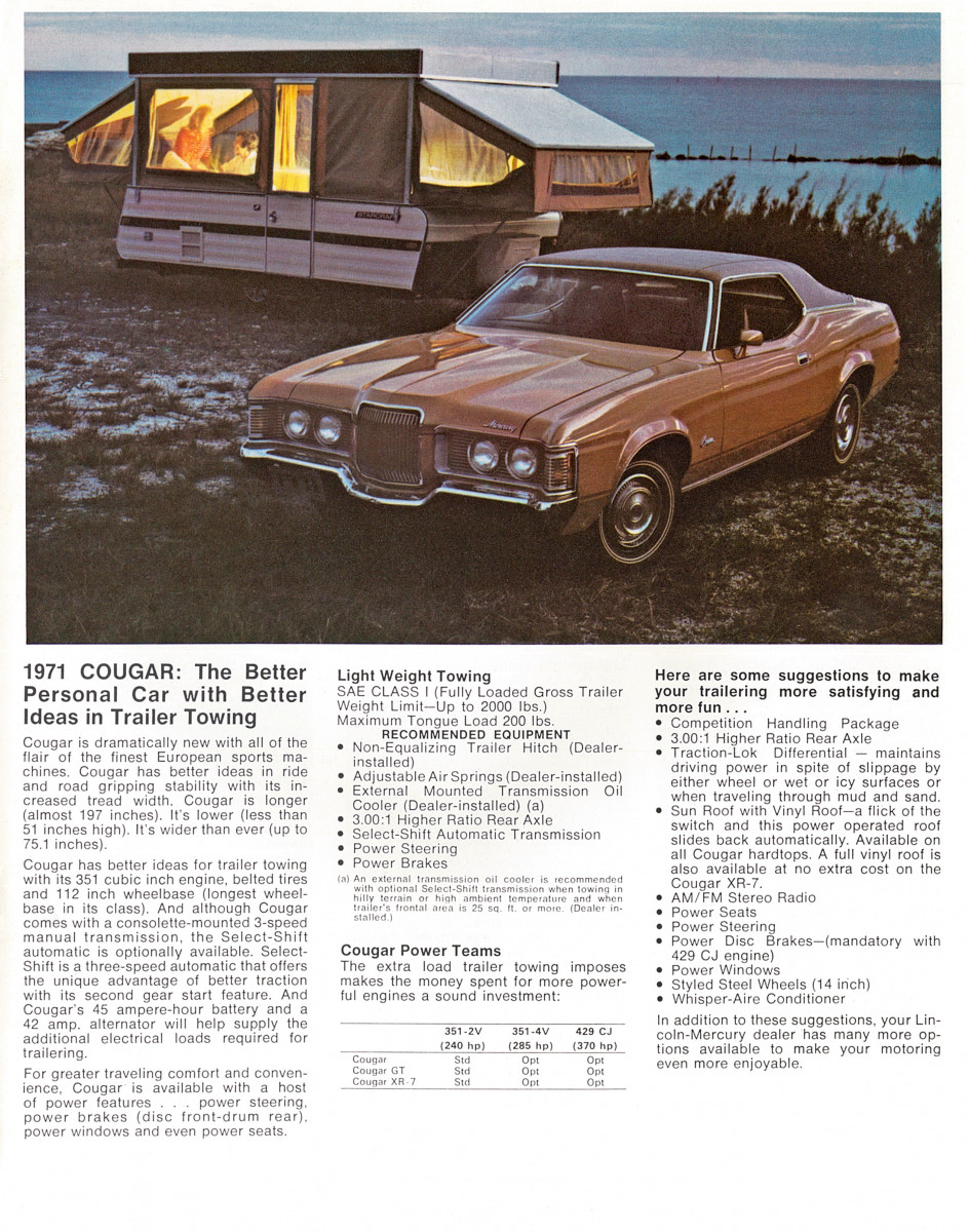 Brochure Classic 1971 Mercury Towing Guide Camping With The Brougham Family Curbside Classic 75 mercury comet on Brochure Classic 1971 Mercury Towing Guide Camping With The Brougham Family Curbside Classic