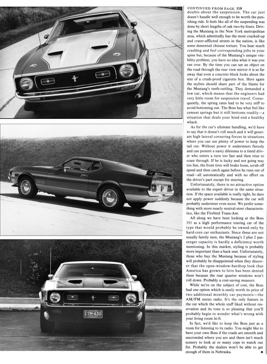 1971 mustangs for sale on Vintage Reviews 1971 Ford Mustang Boss 351 It S Possible That Stylists Can T Work In A Sporty Medium Curbside Classic