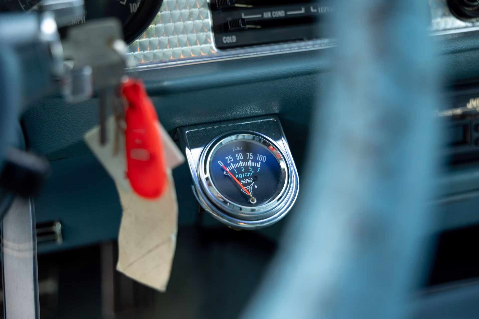 1978 Pontiac Firebird Esprit Sky Bird: A No-Reserve Chance To Own A Cosmetically Restored Museum Car 4 Aftermarket oil pressure gauge mounted on dashboard of 1978 Pontiac Firebird