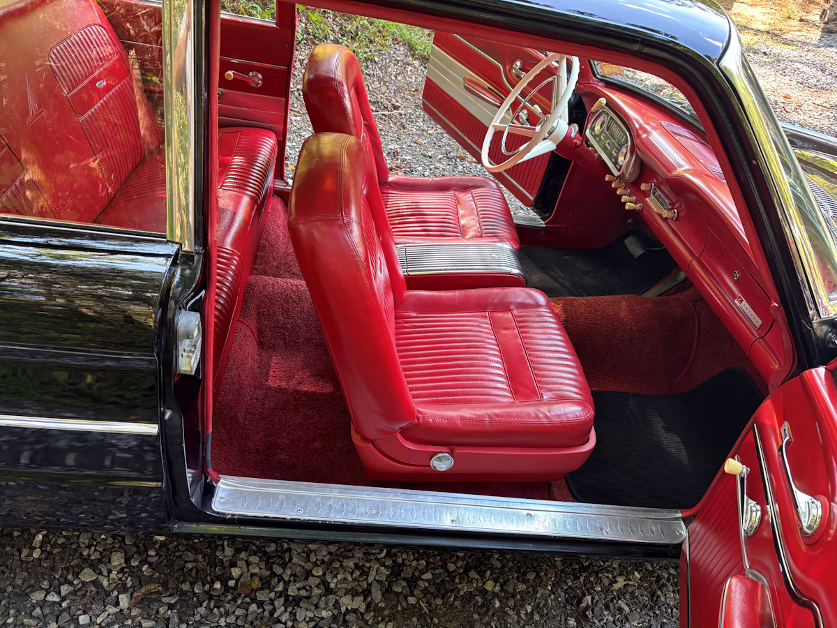 1962 Ford Falcon Futura: A Well-Documented, One-Option Falcon With A 144/Fordomatic 6 Red interior of 1962 Ford Falcon Futura 2-door sedan