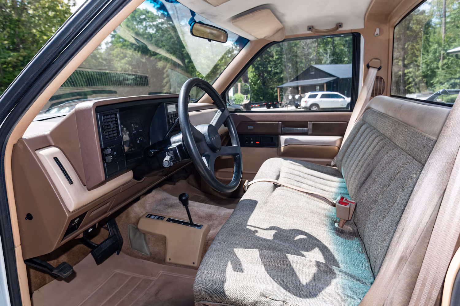 1988 Chevrolet K1500 Silverado: An All-New "Aero" Truck After 15 Years Of Squarebodies 2 Tan interior of white 1988 Chevrolet K1500 Silverado pickup